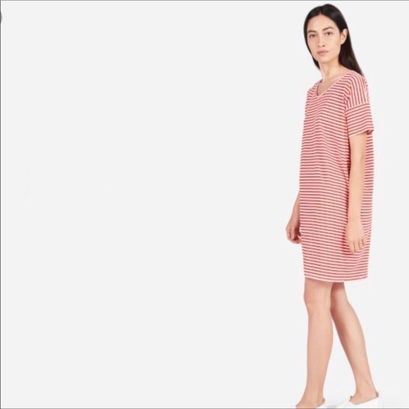 Everlane The Cotton Striped Short Sleeve Tee Dress - Picture 3 of 7